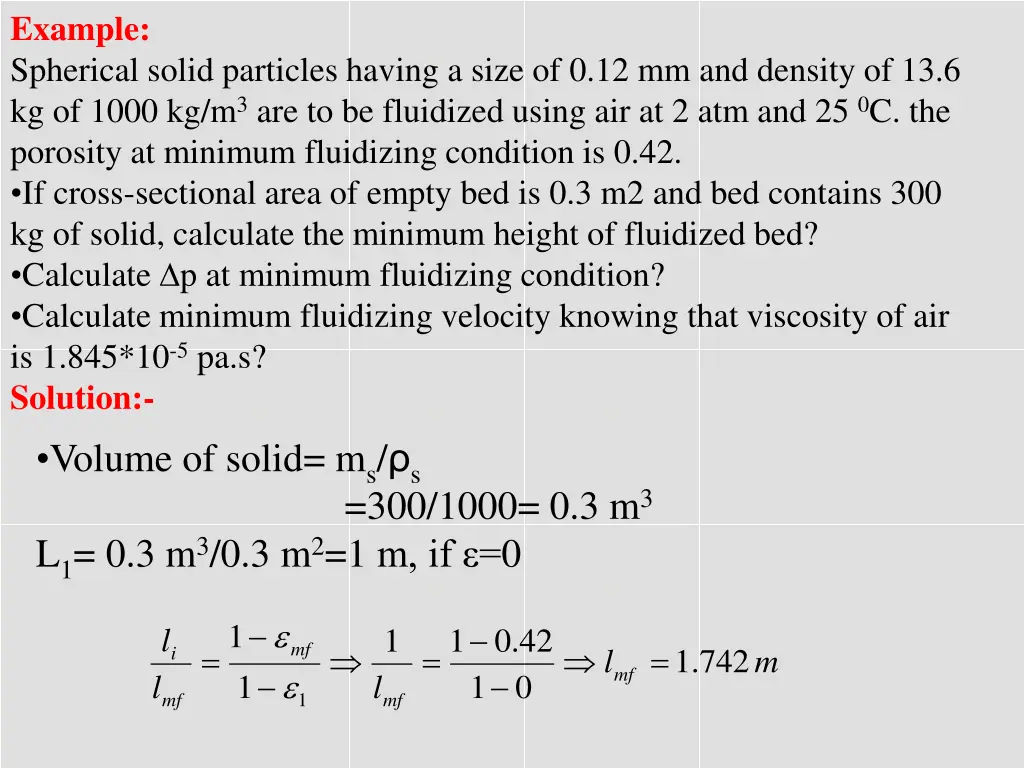 example spherical solid particles having a size