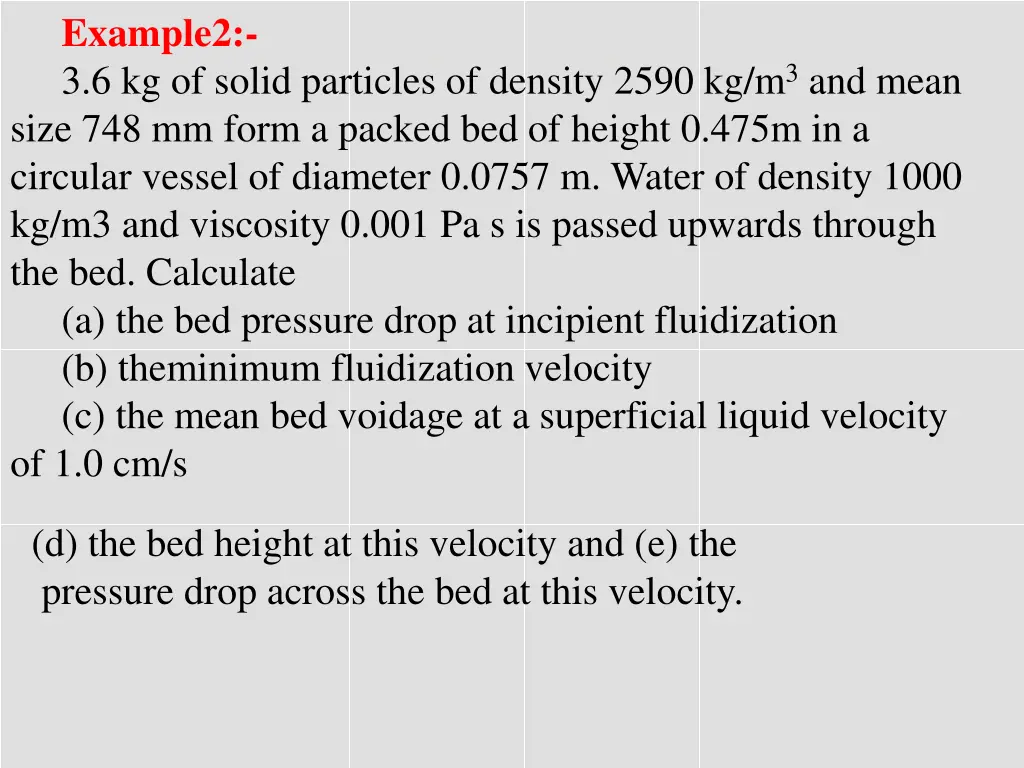 example2 3 6 kg of solid particles of density