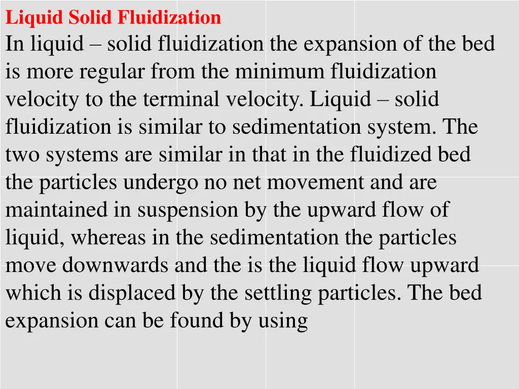 liquid solid fluidization in liquid solid 1