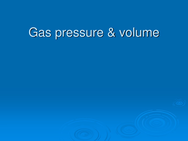 gas pressure volume