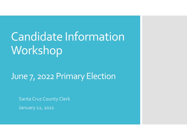 candidate information workshop