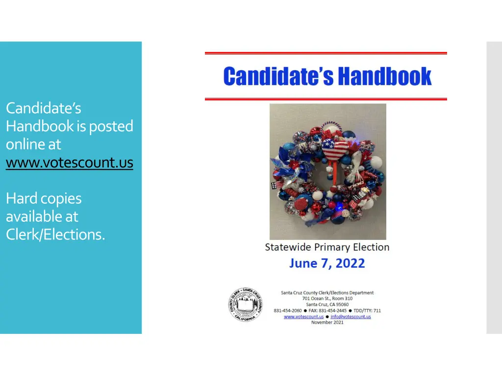 candidate s handbook is posted online