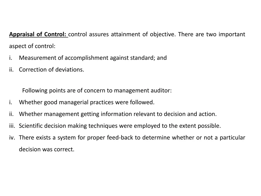 appraisal of control control assures attainment