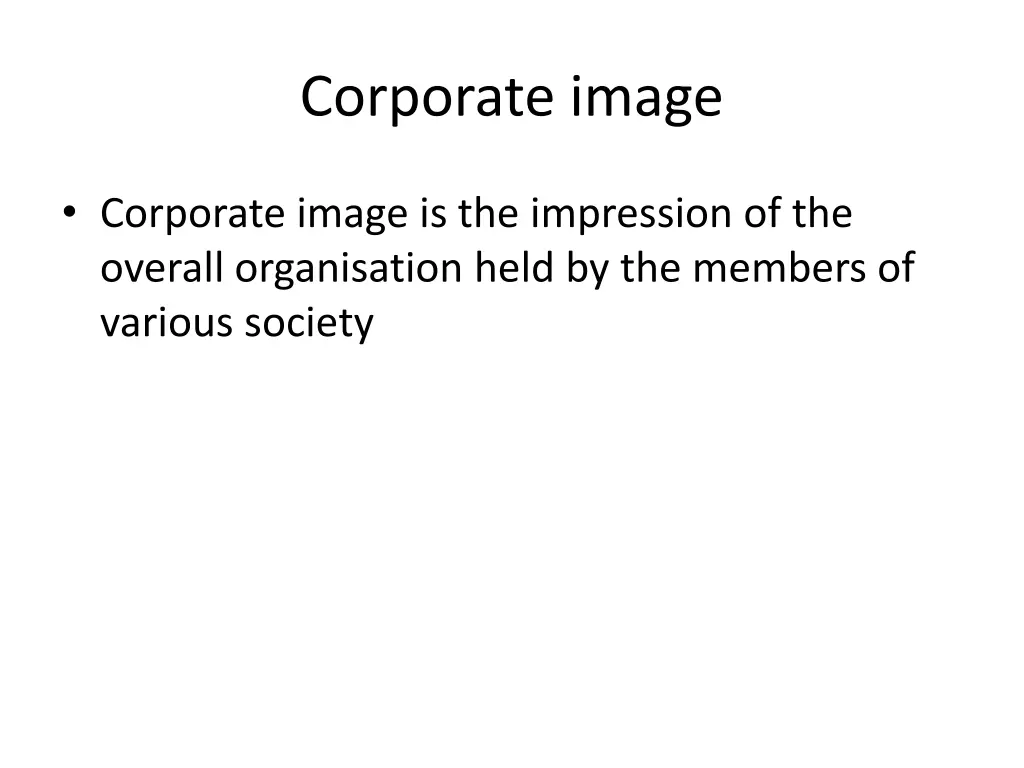 corporate image