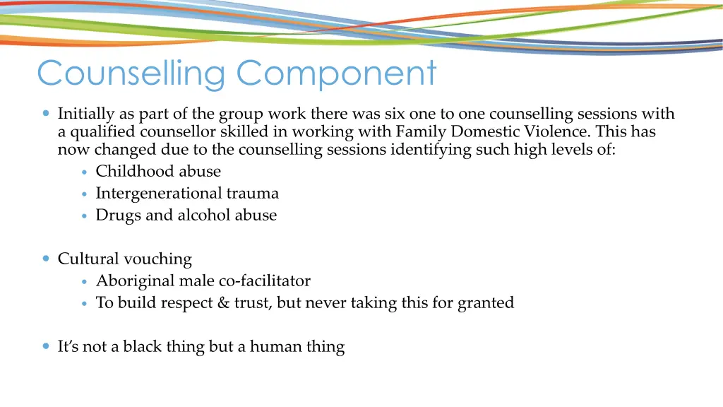 counselling component