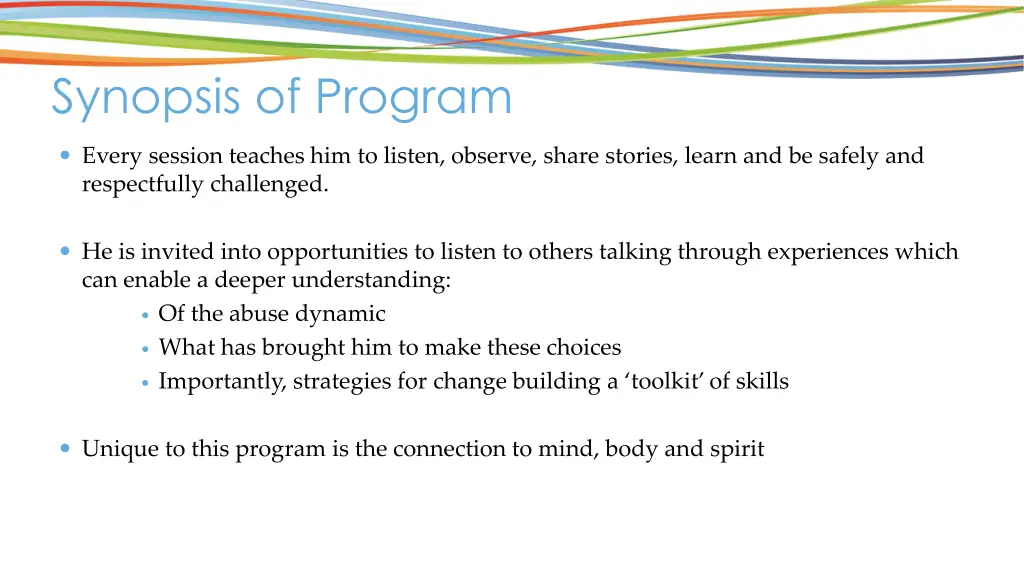 synopsis of program 1