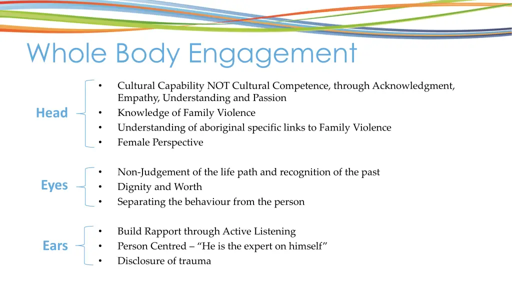 whole body engagement