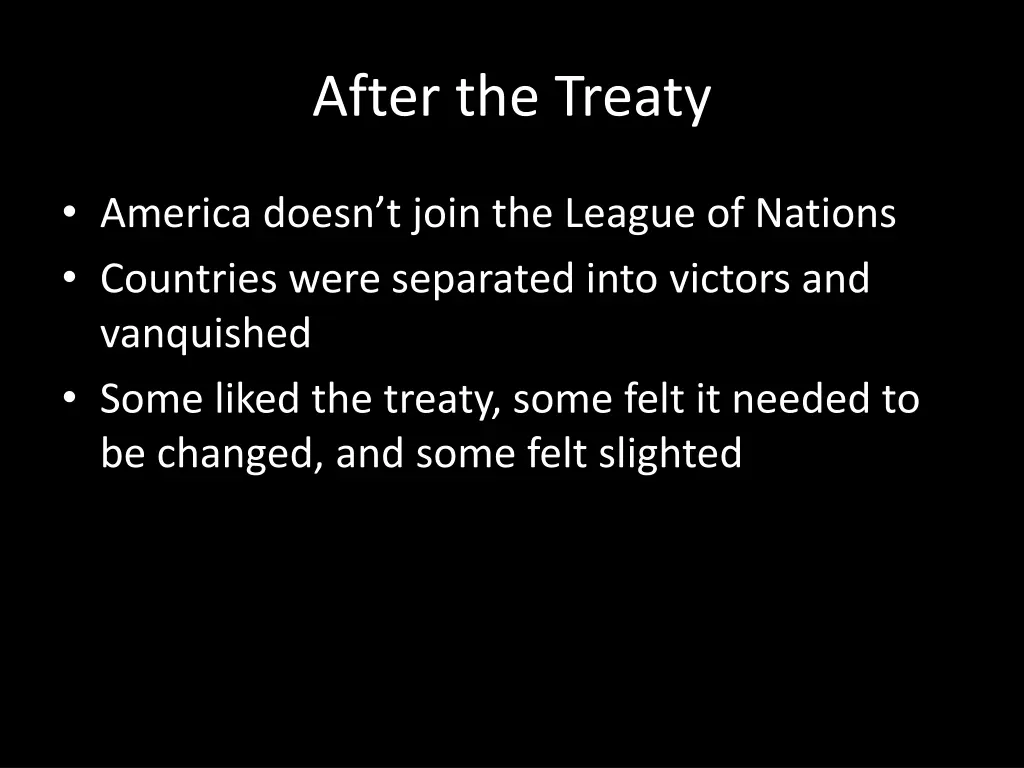 after the treaty