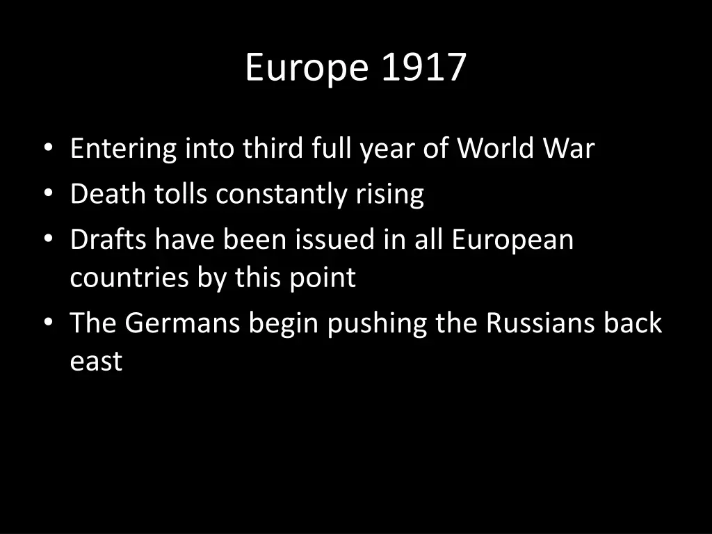 europe 1917