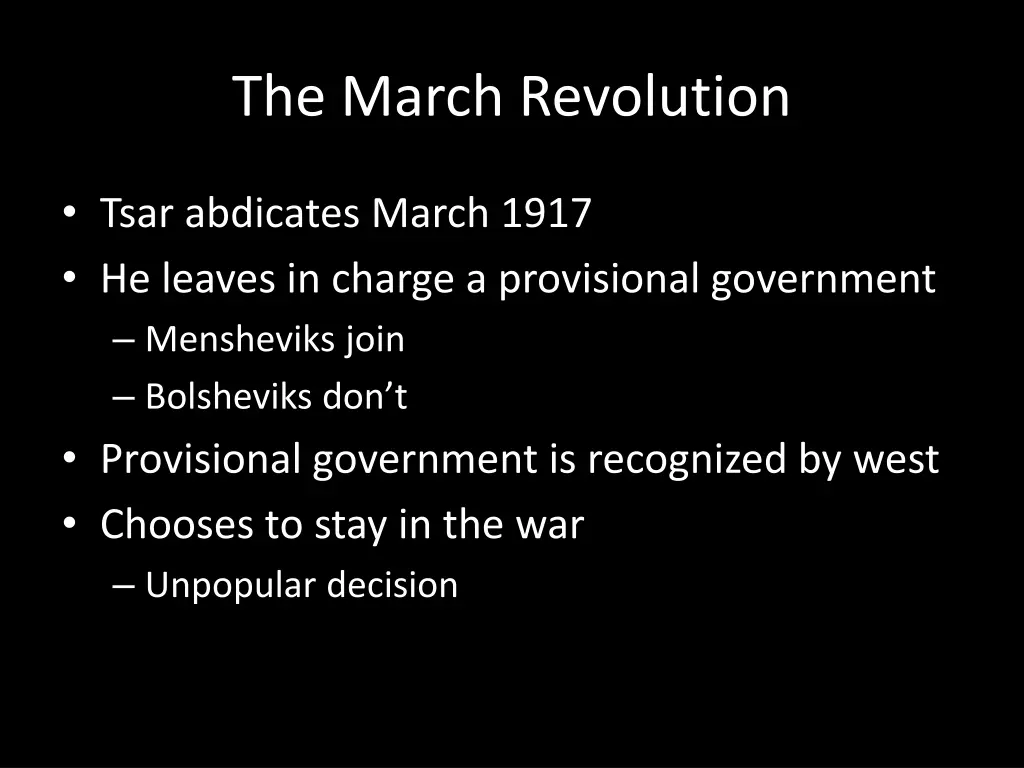 the march revolution