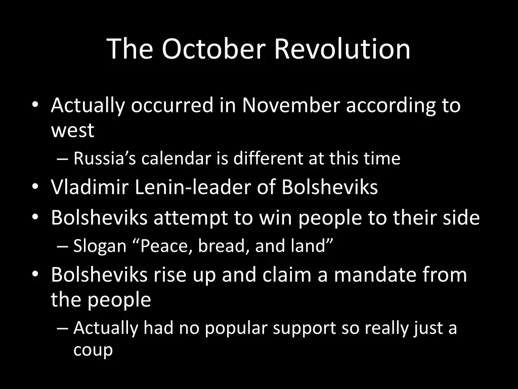 the october revolution