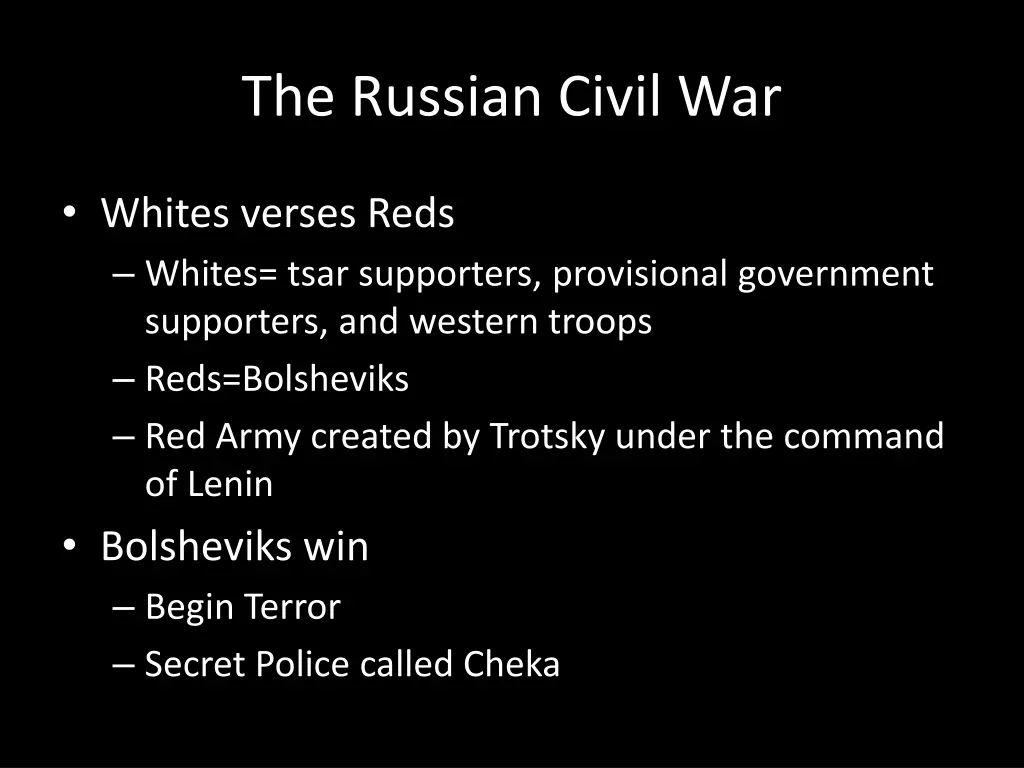 the russian civil war