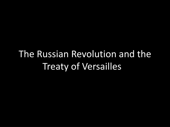 the russian revolution and the treaty