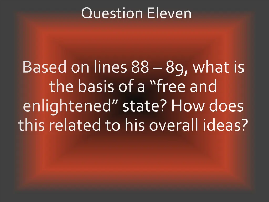 question eleven