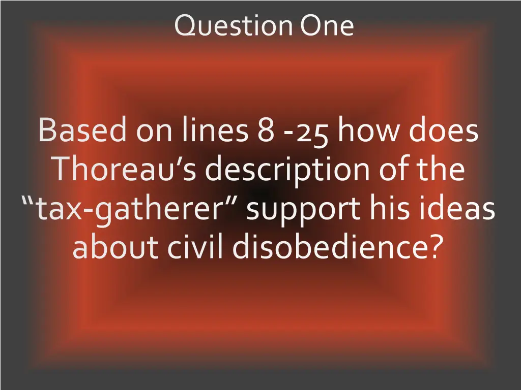 question one