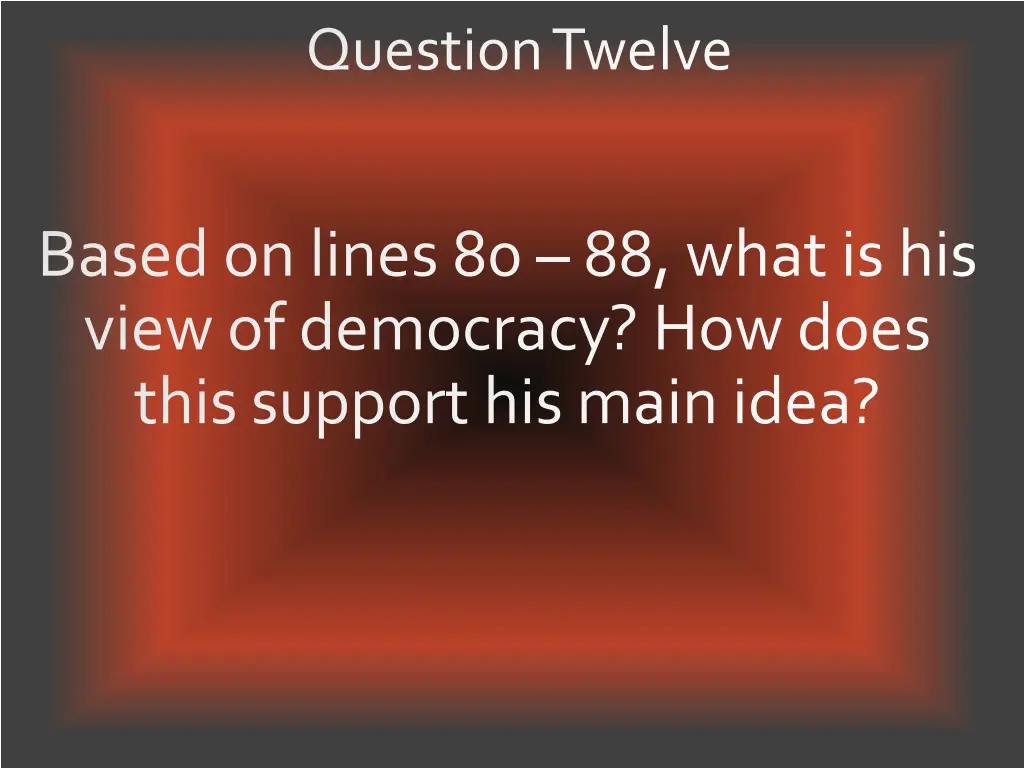 question twelve