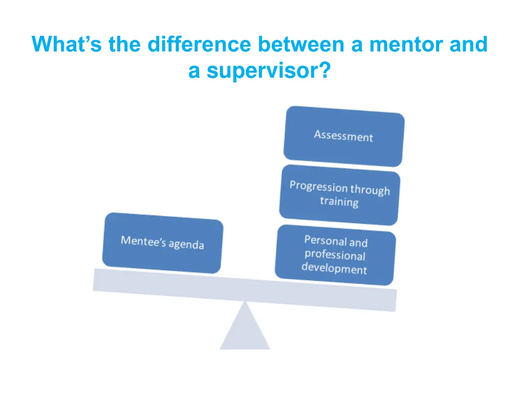 what s the difference between a mentor