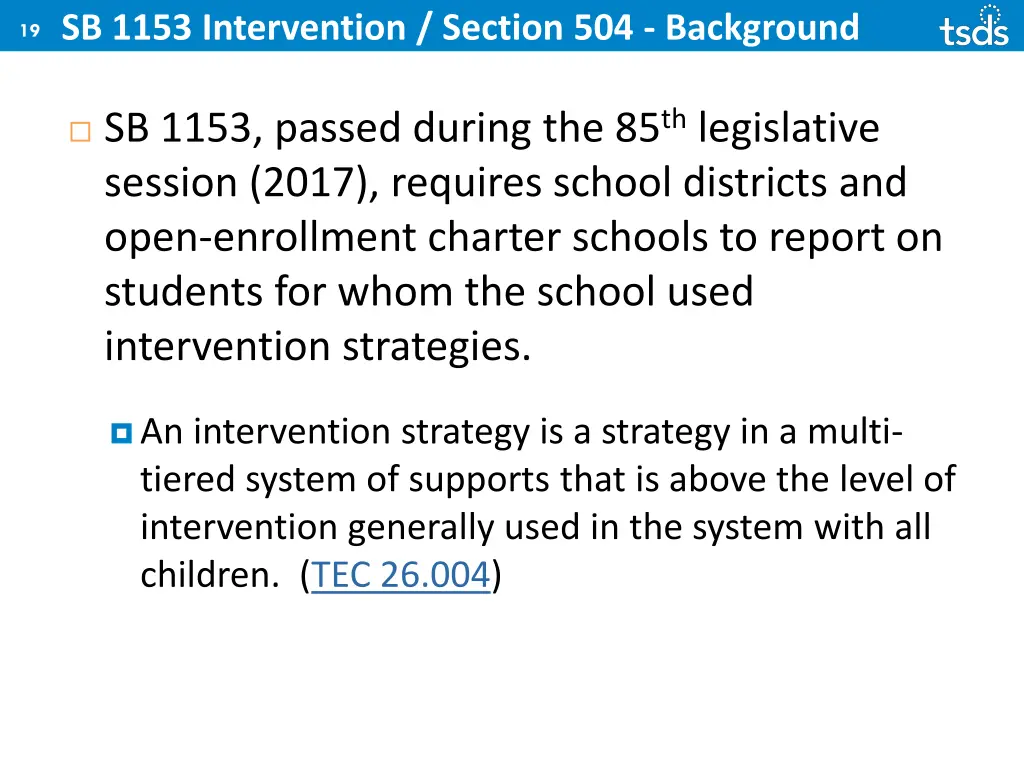 sb 1153 intervention section 504 background