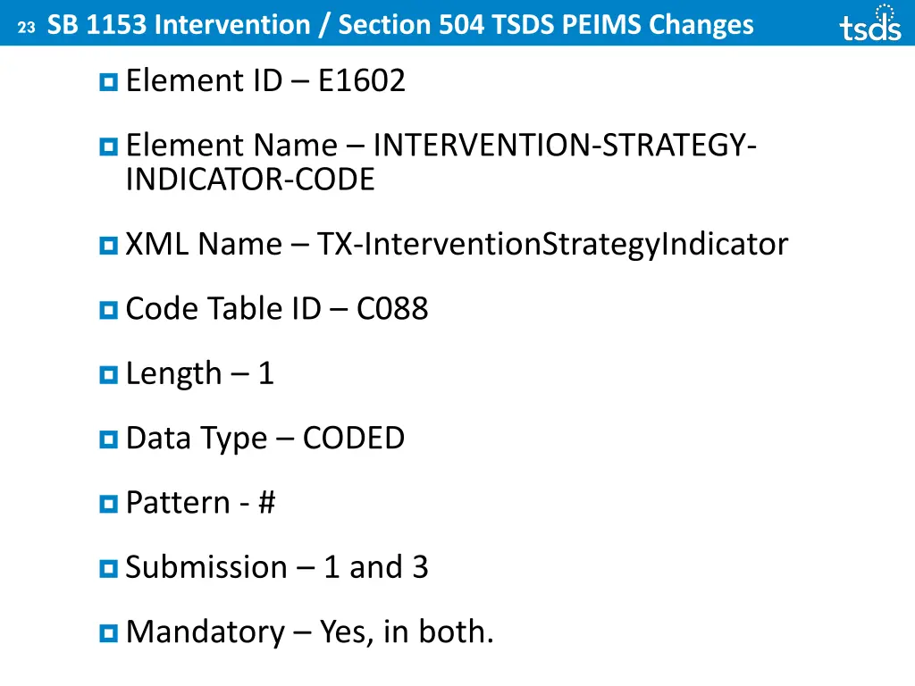 sb 1153 intervention section 504 tsds peims 2