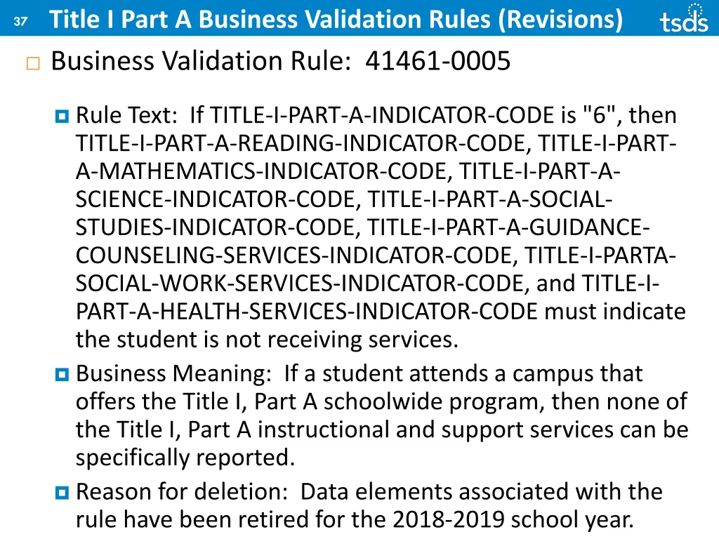 title i part a business validation rules revisions 1