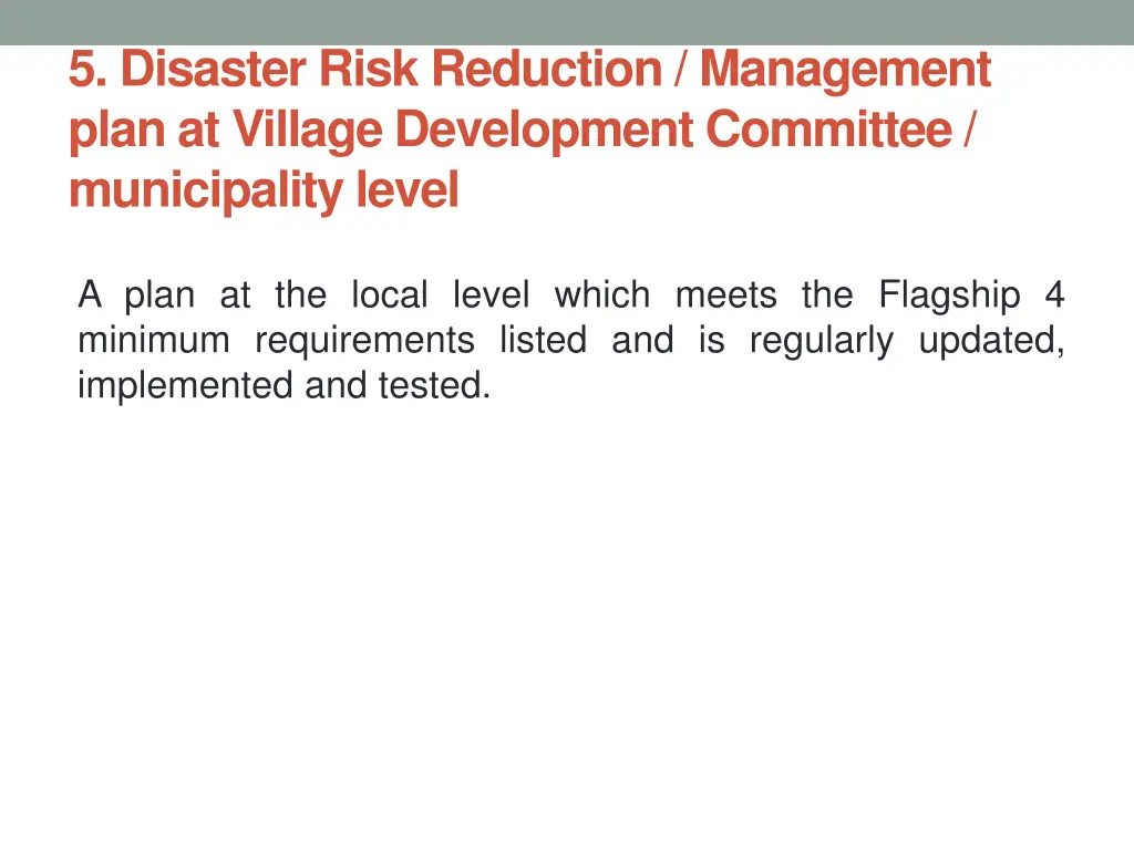 5 disaster risk reduction management plan