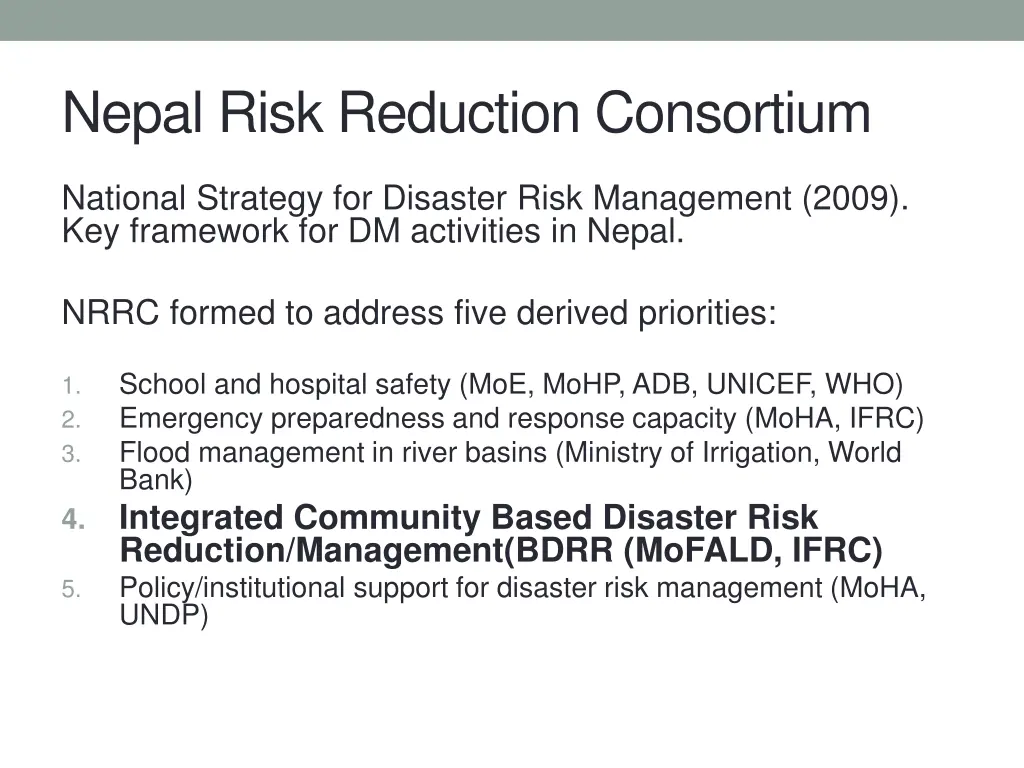 nepal risk reduction consortium