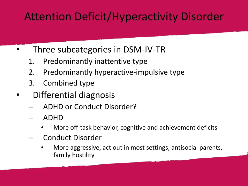 attention deficit hyperactivity disorder 1