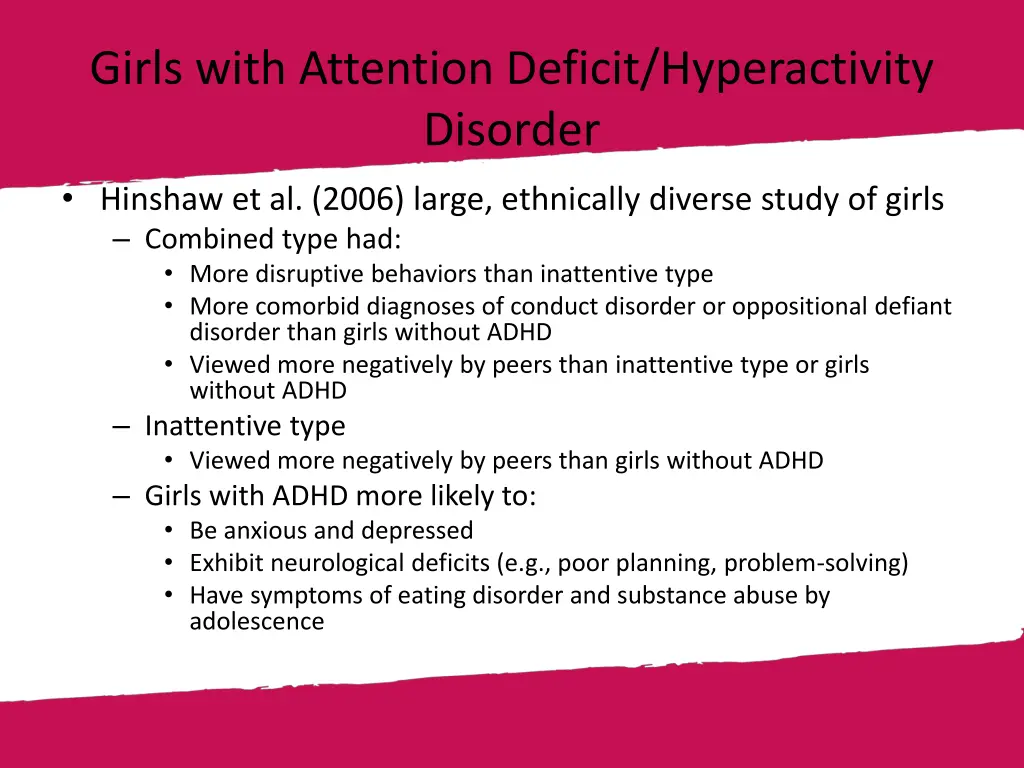 girls with attention deficit hyperactivity