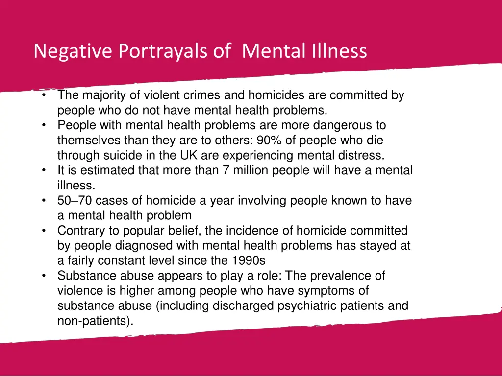 negative portrayals of mental illness