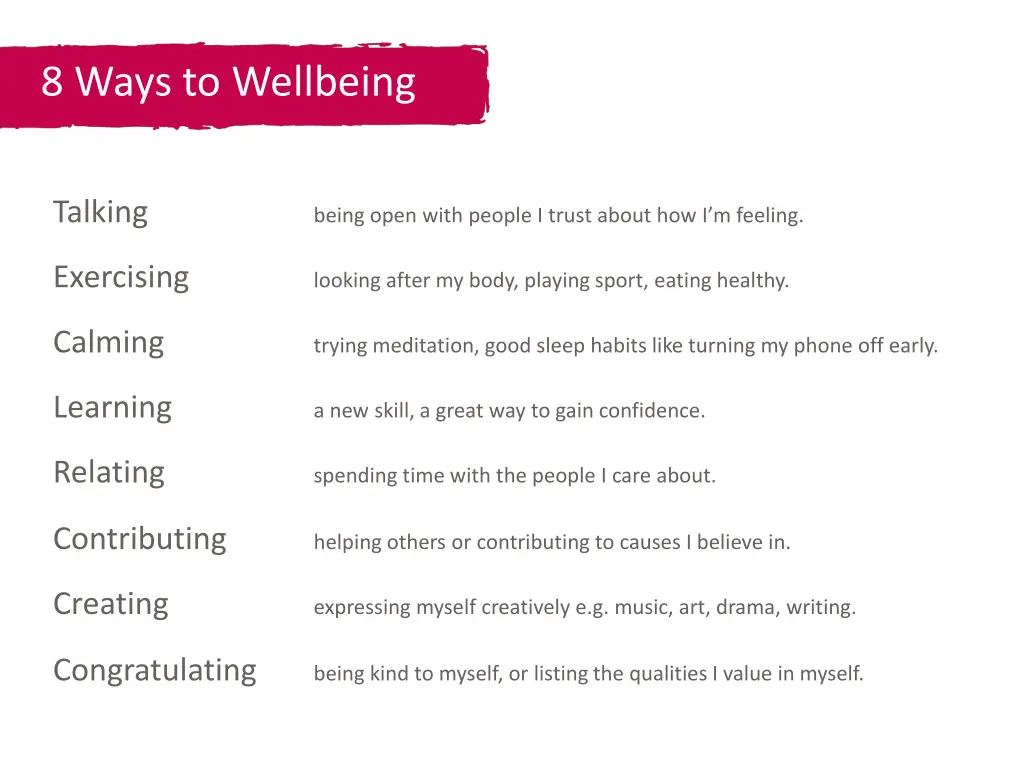 section title 8 ways to wellbeing