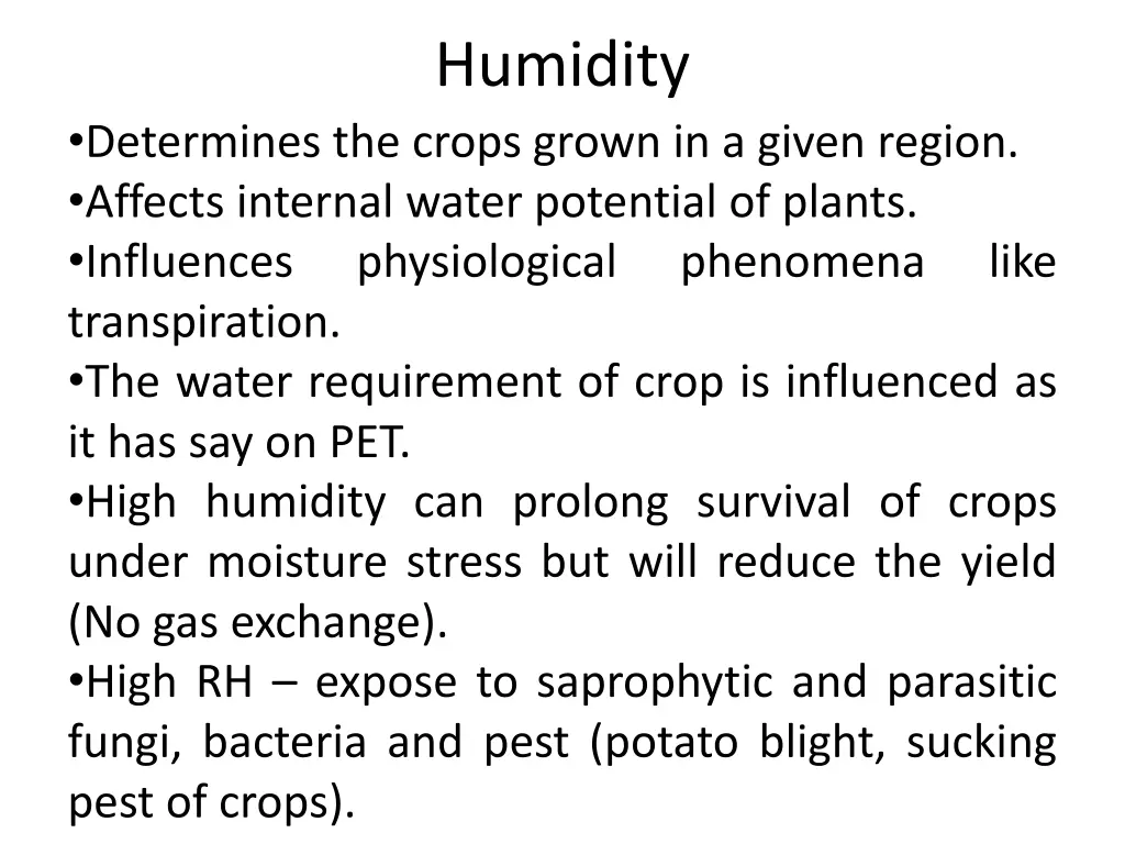 humidity