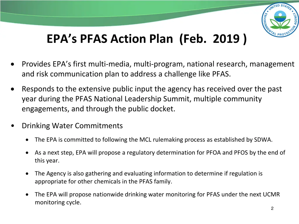 epa s pfas action plan feb 2019