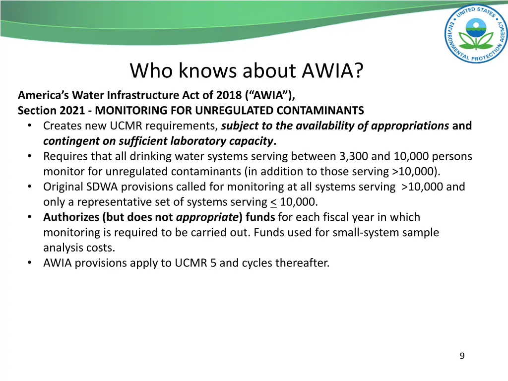 who knows about awia america s water