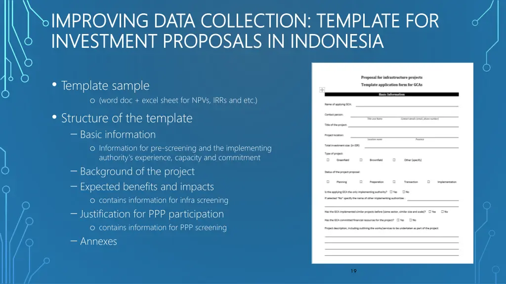 improving data collection template for improving