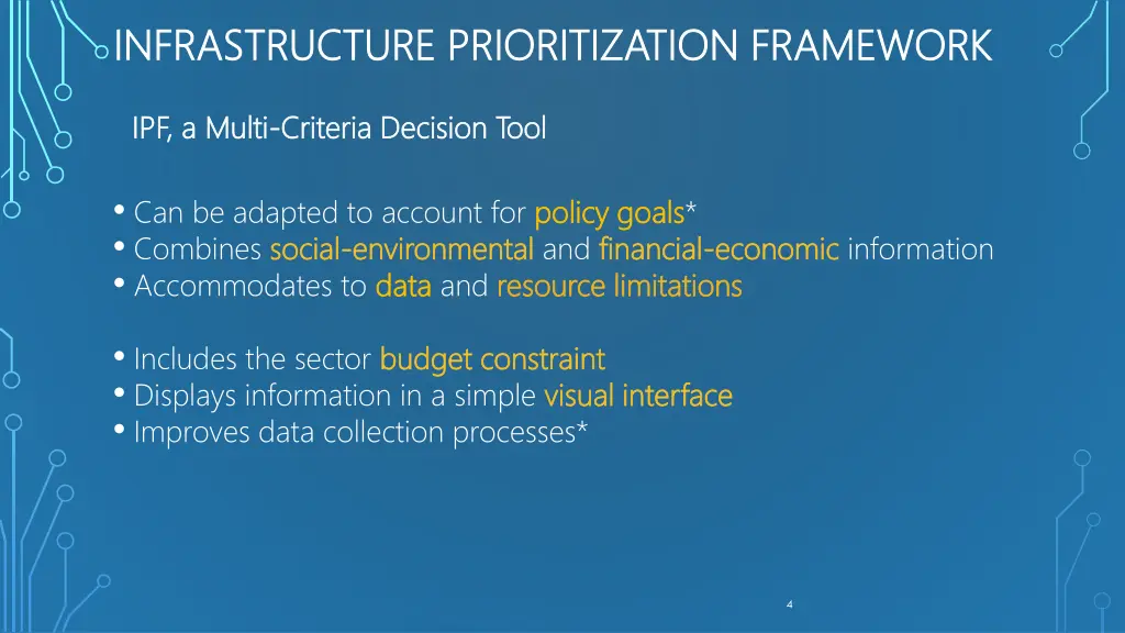 infrastructure prioritization framework 1