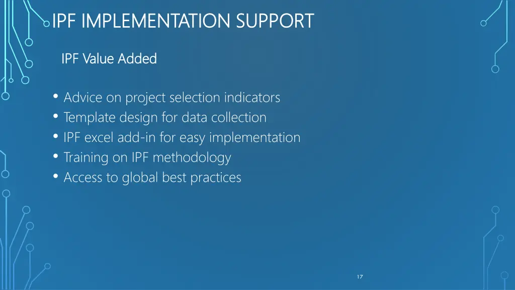 ipf implementation support ipf implementation