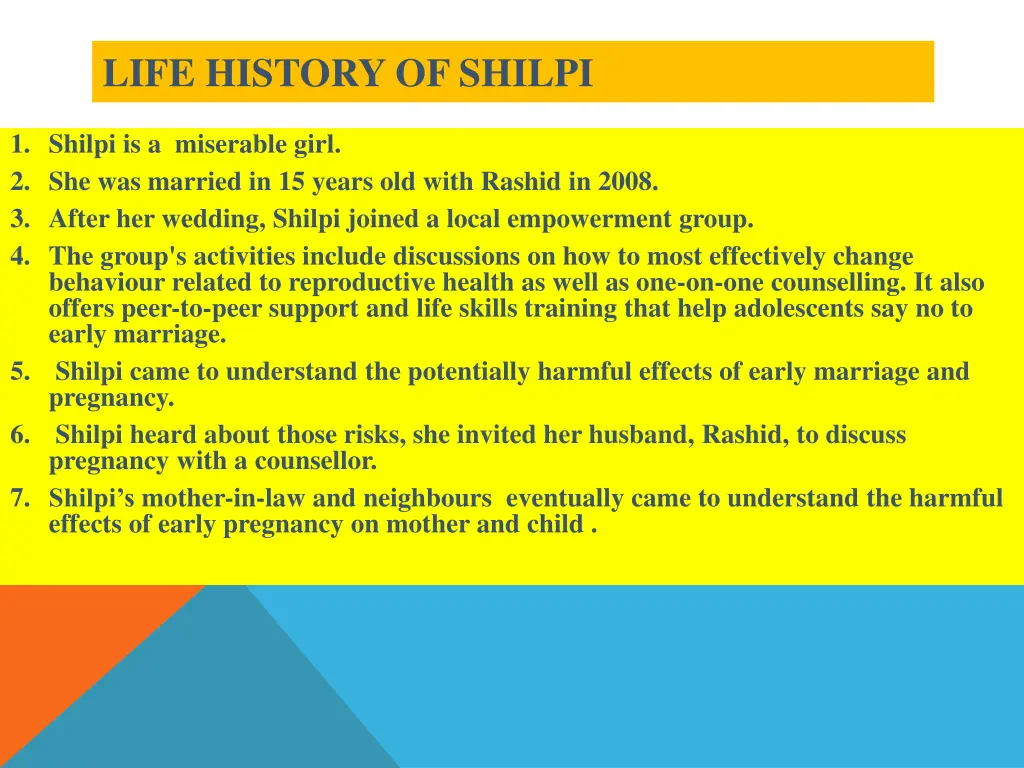 life history of shilpi