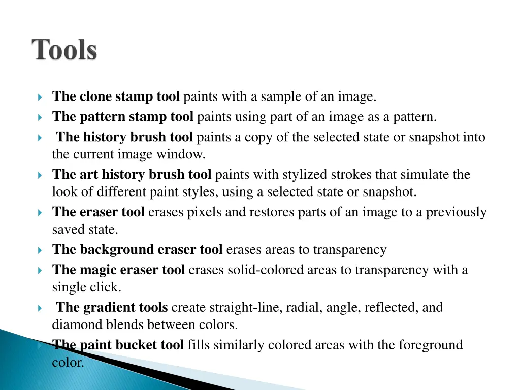 the clone stamp tool paints with a sample