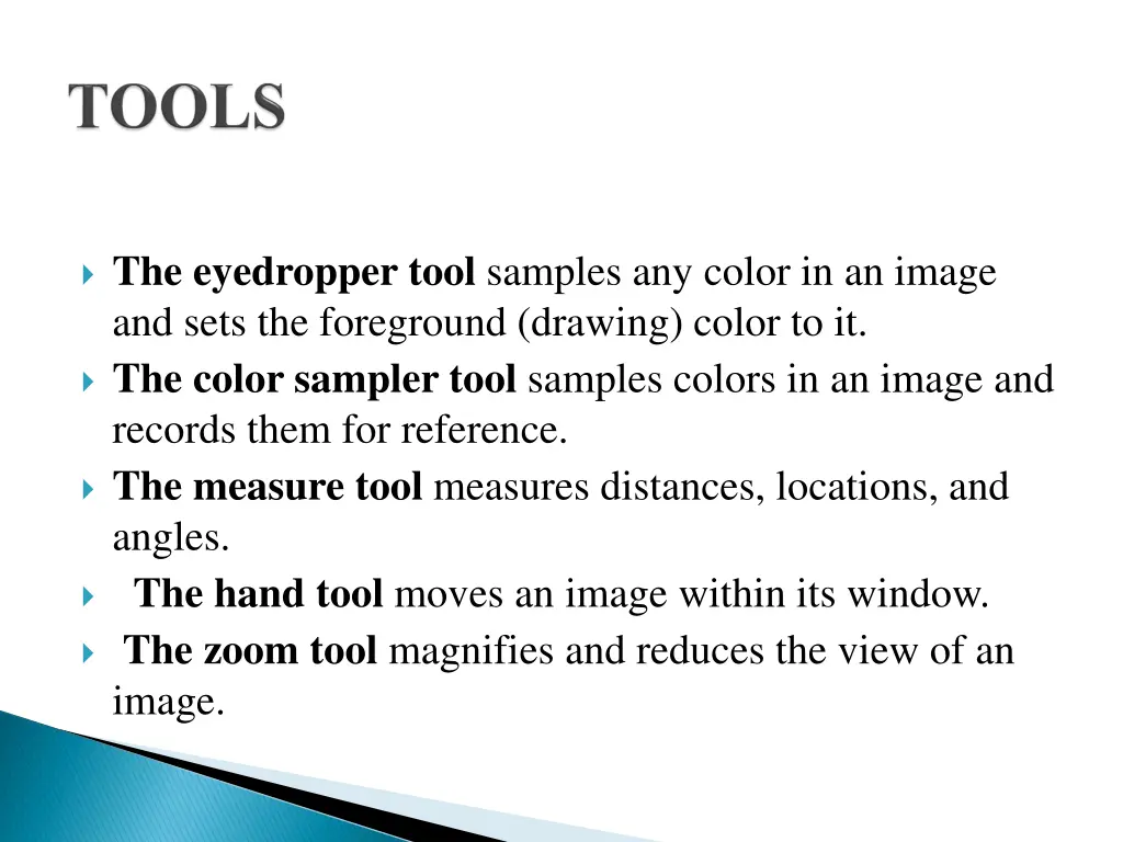 the eyedropper tool samples any color in an image