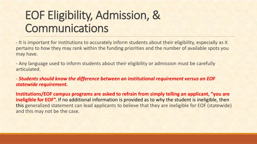 eof eligibility admission eof eligibility