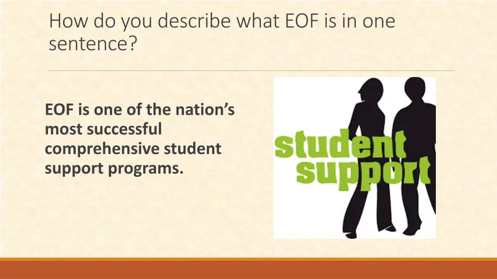 how do you describe what eof is in one sentence