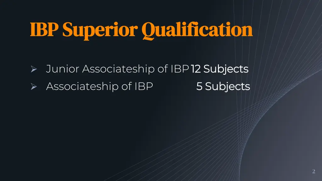 ibp superior qualification ibp superior