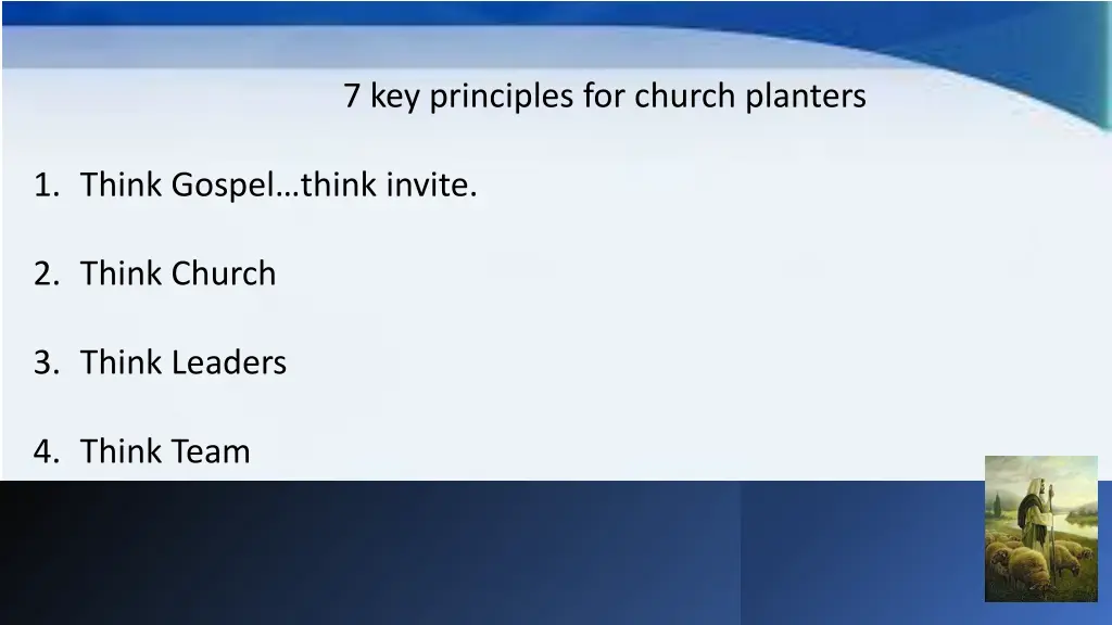 7 key principles for church planters