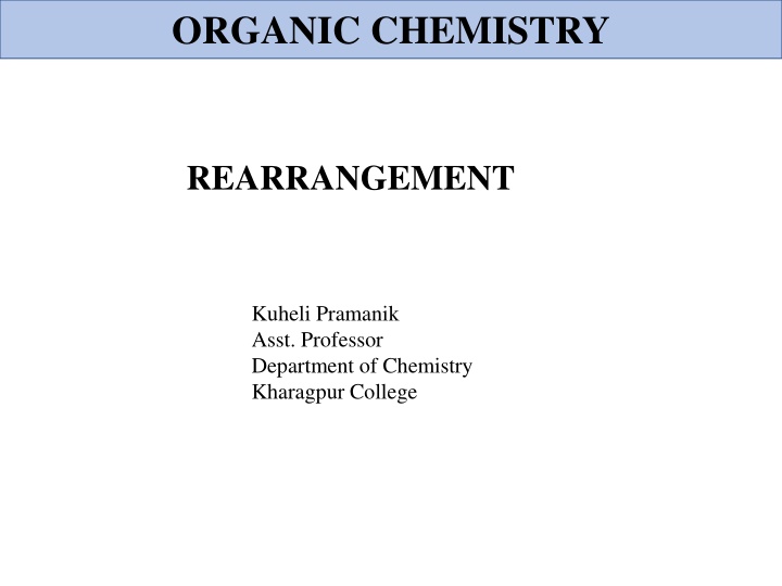 organic chemistry