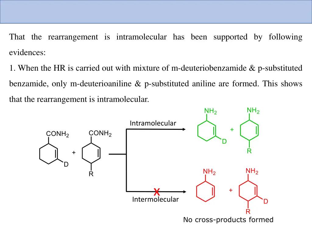 that the rearrangement is intramolecular has been