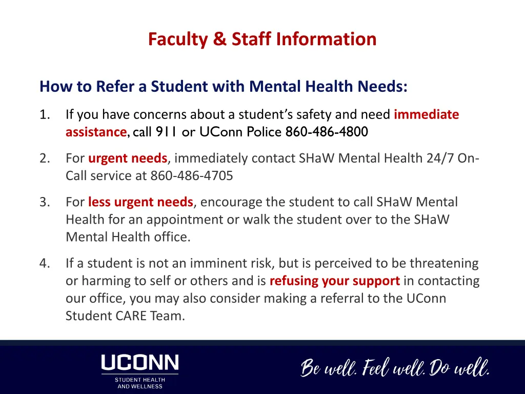 faculty staff information