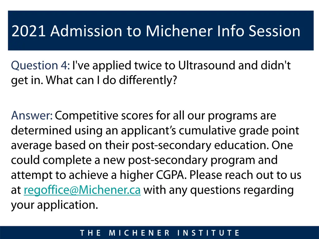 2021 admission to michener info session 3