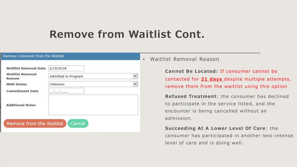 remove from waitlist cont 1