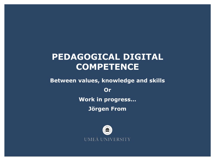 pedagogical digital competence