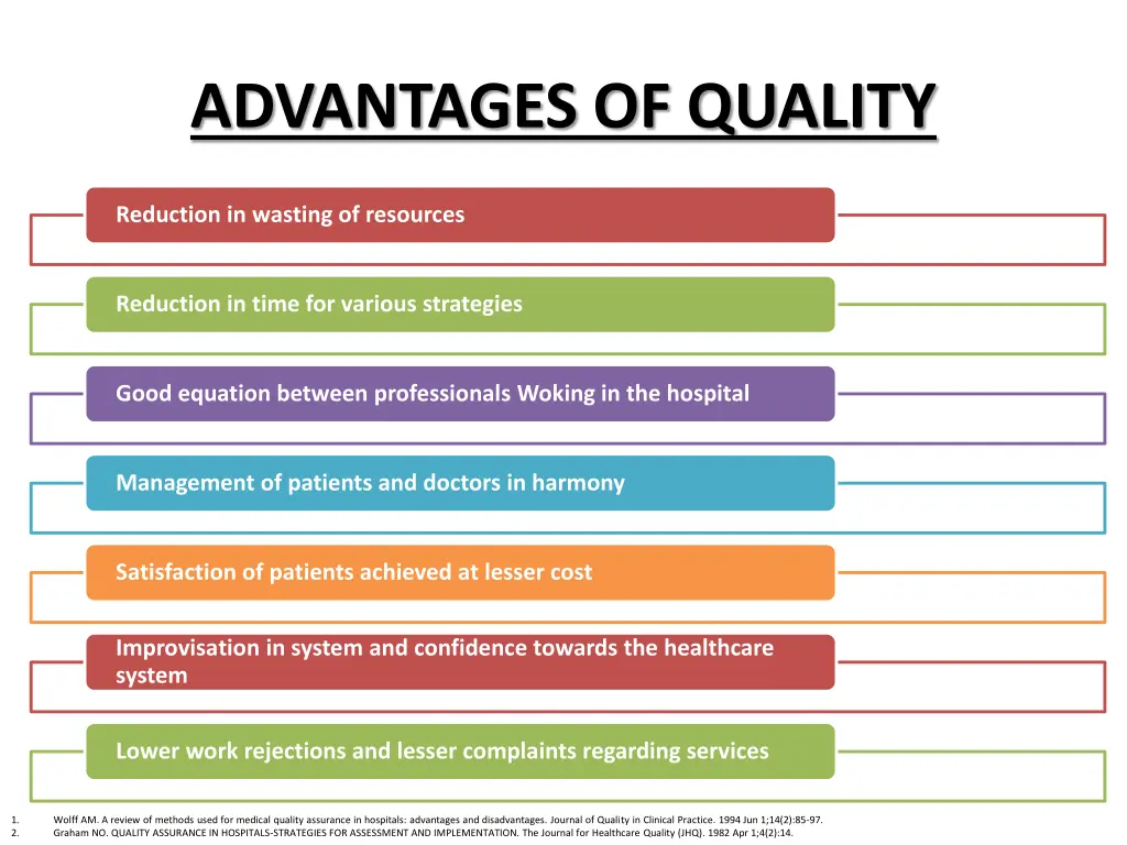 advantages of quality